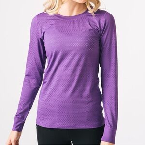 Zyia Chill Perforated Women's Purple Long Sleeve Top